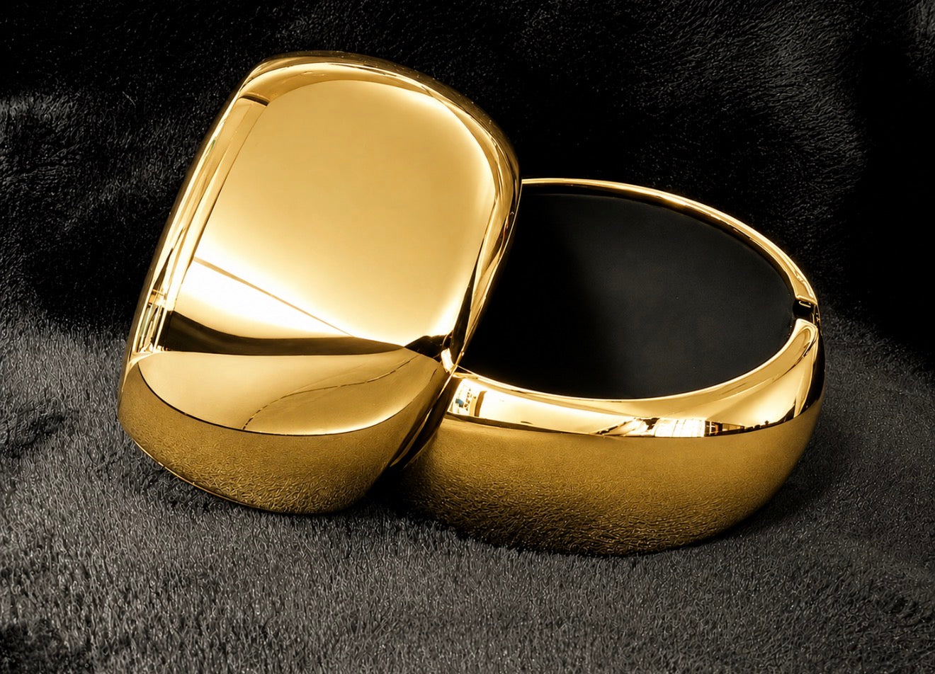 Wide Tapered Bangle Bracelet (S/M) - Cover Smartwatch Hide Smartwatch