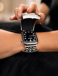 Wide Tapered Bangle Bracelet (S/M) - Cover Smartwatch Hide Smartwatch