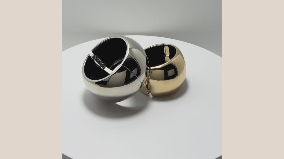 Round Dome Bangle Bracelet (L) - Cover Smartwatch Hide Smartwatch